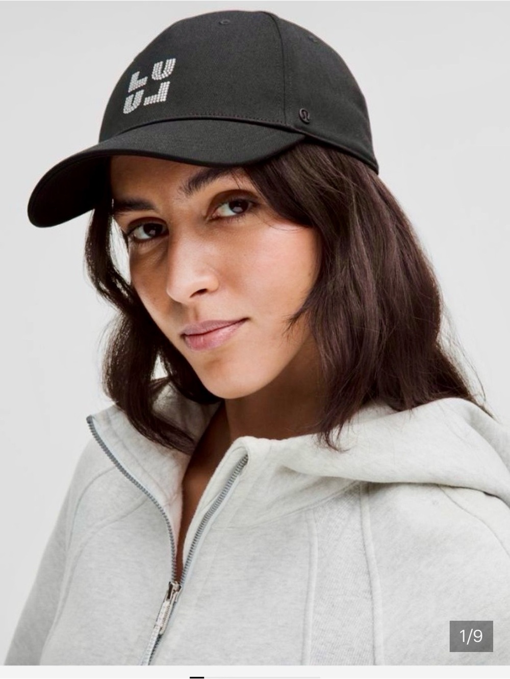 lululemon athletica Black Curved-Brim Baseball Cap with Reflective Logo
